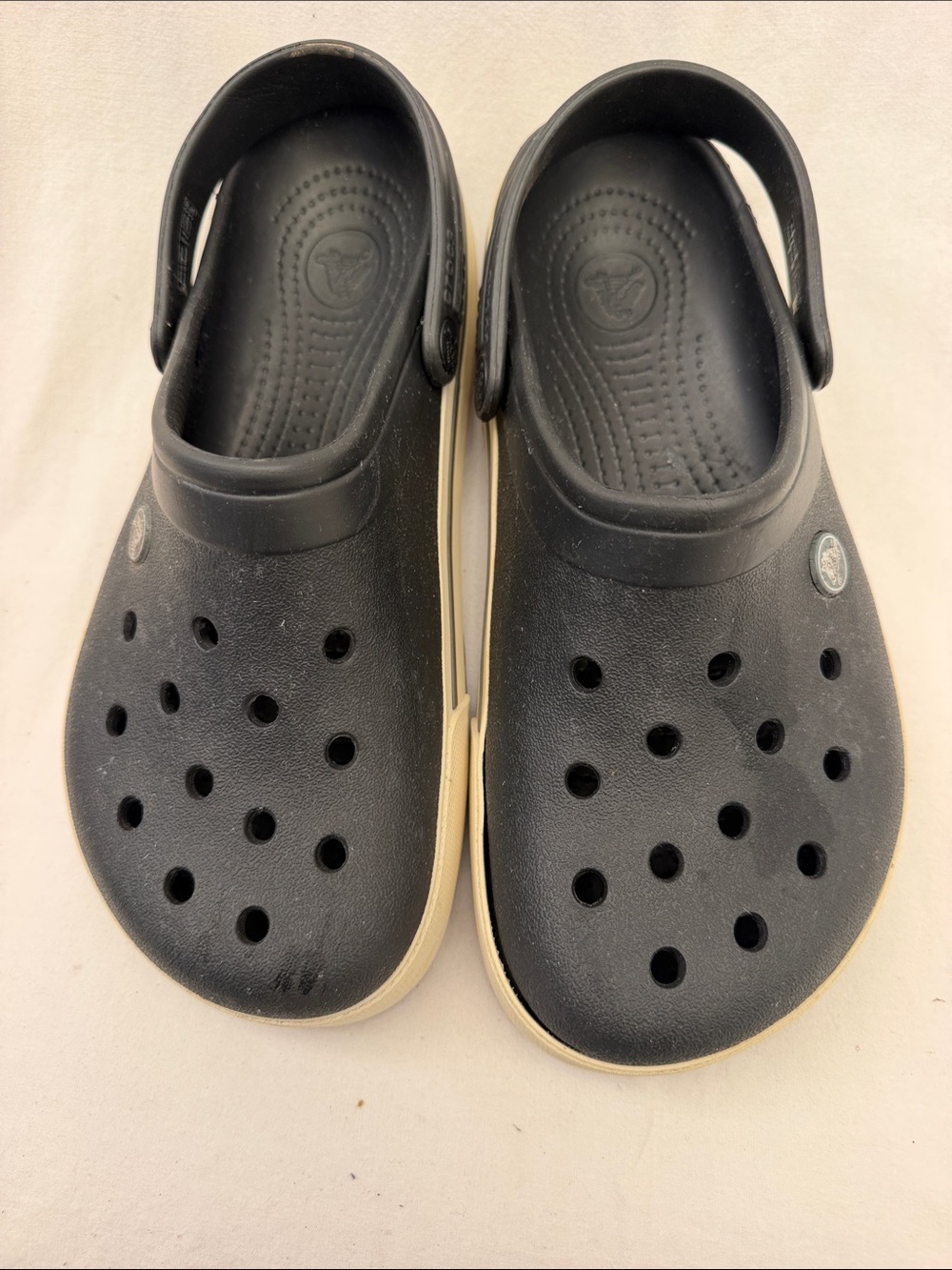 CROCS Black and Cream Classic Clog